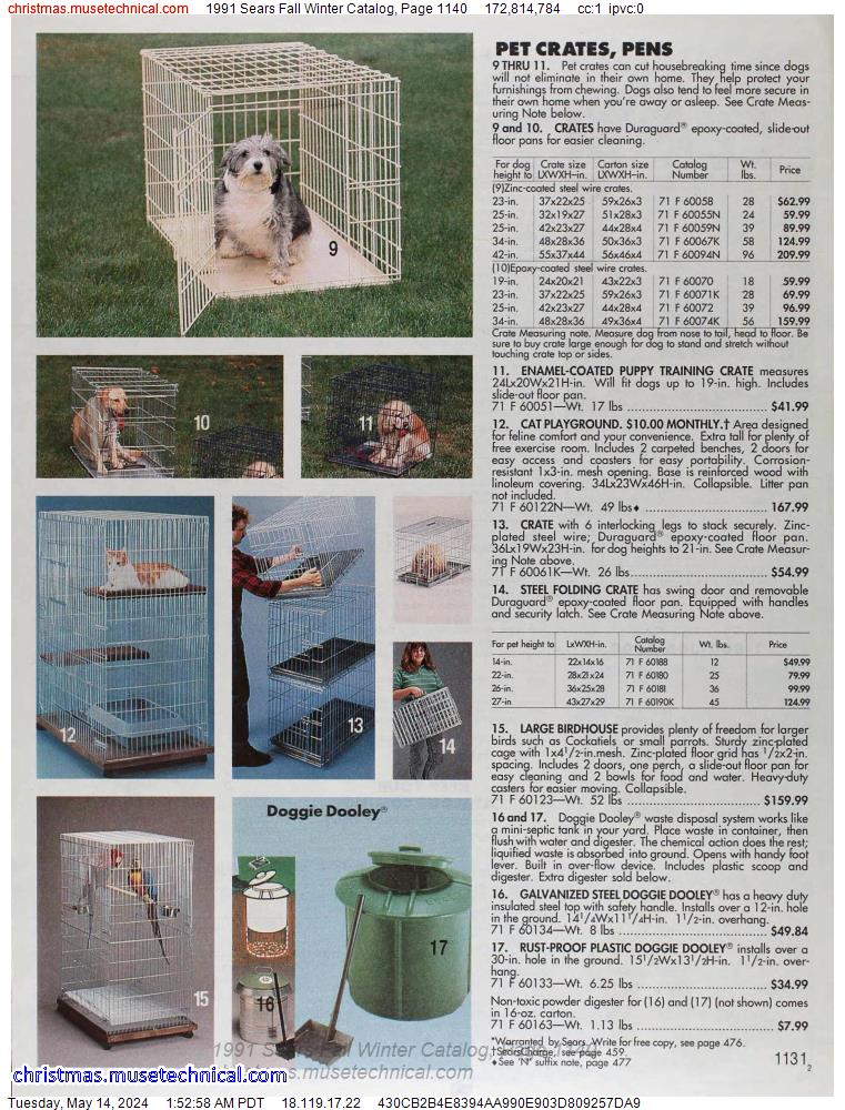 1991 Sears Fall Winter Catalog, Page 1140