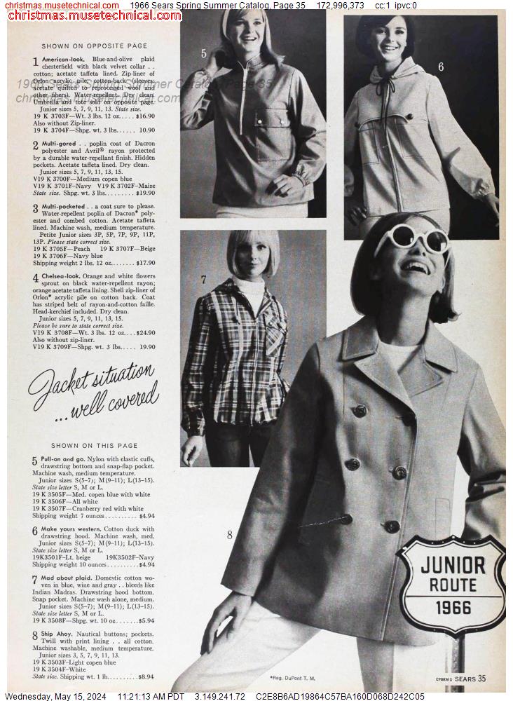 1966 Sears Spring Summer Catalog, Page 35