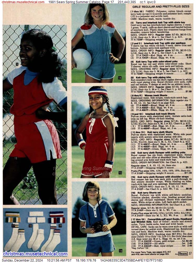 1981 Sears Spring Summer Catalog, Page 17