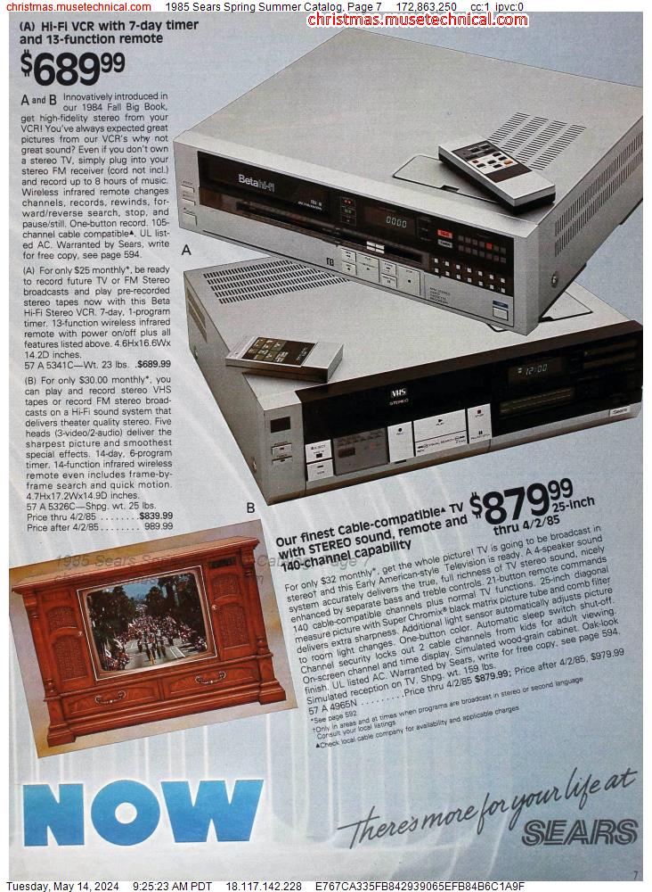 1985 Sears Spring Summer Catalog, Page 7
