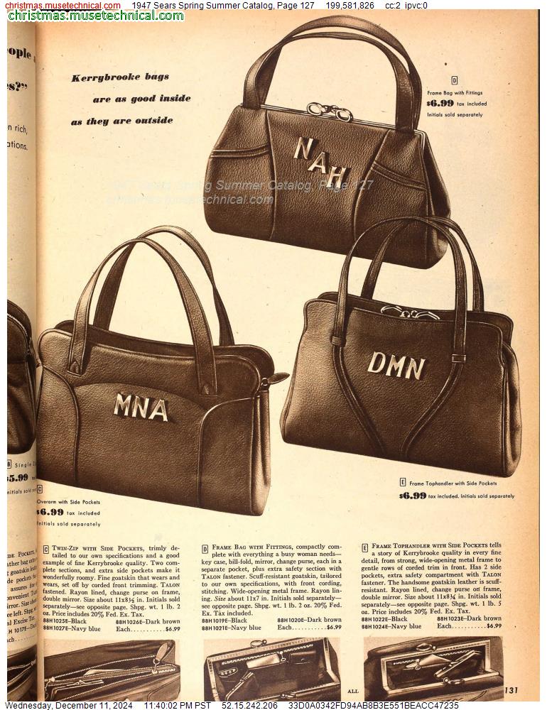 1947 Sears Spring Summer Catalog, Page 127