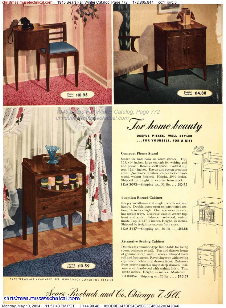1945 Sears Fall Winter Catalog, Page 772