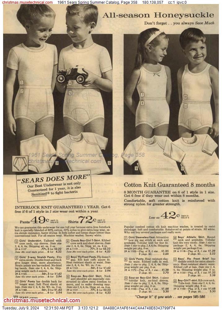 1961 Sears Spring Summer Catalog, Page 358