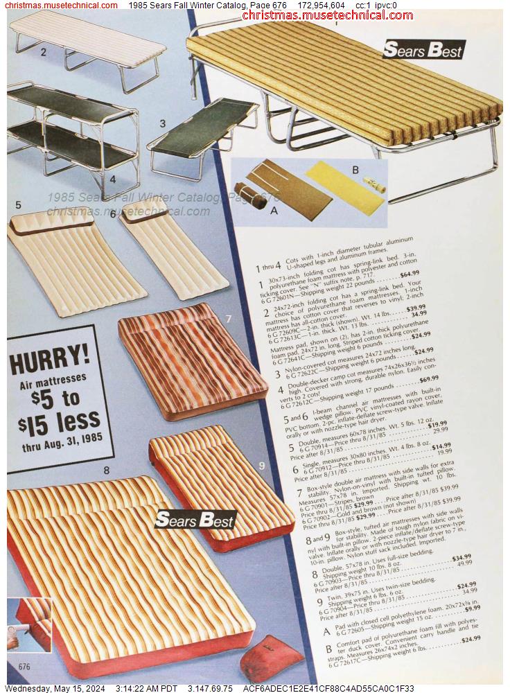 1985 Sears Fall Winter Catalog, Page 676