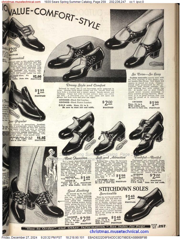 1930 Sears Spring Summer Catalog, Page 259