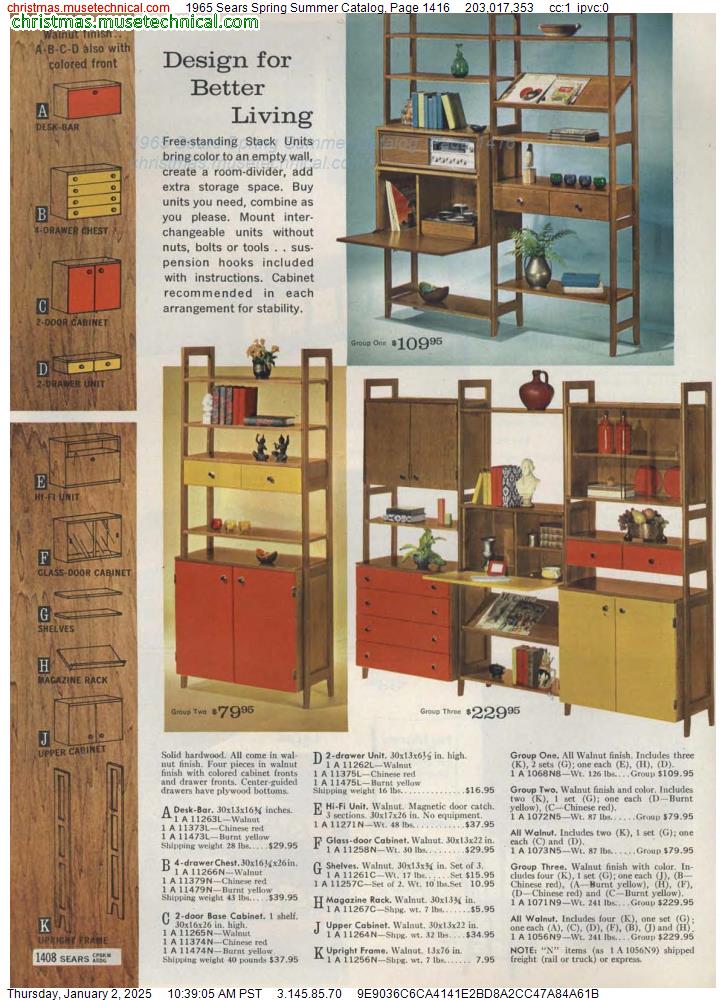 1965 Sears Spring Summer Catalog, Page 1416