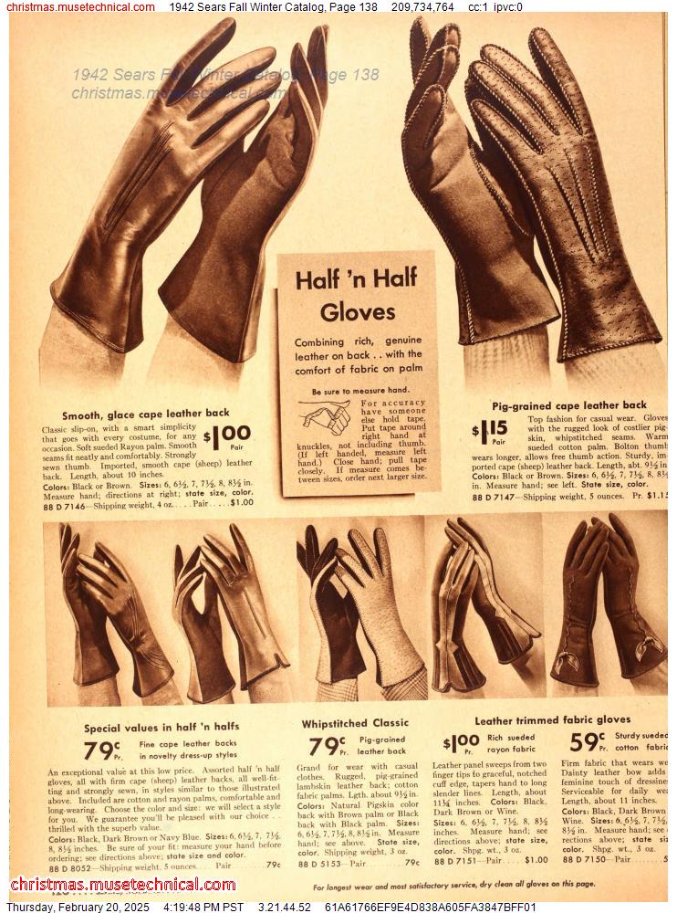 1942 Sears Fall Winter Catalog, Page 138