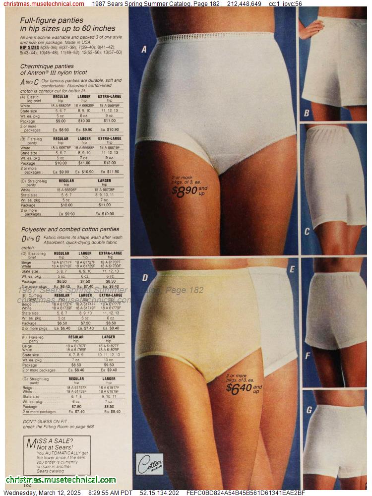 1987 Sears Spring Summer Catalog, Page 182