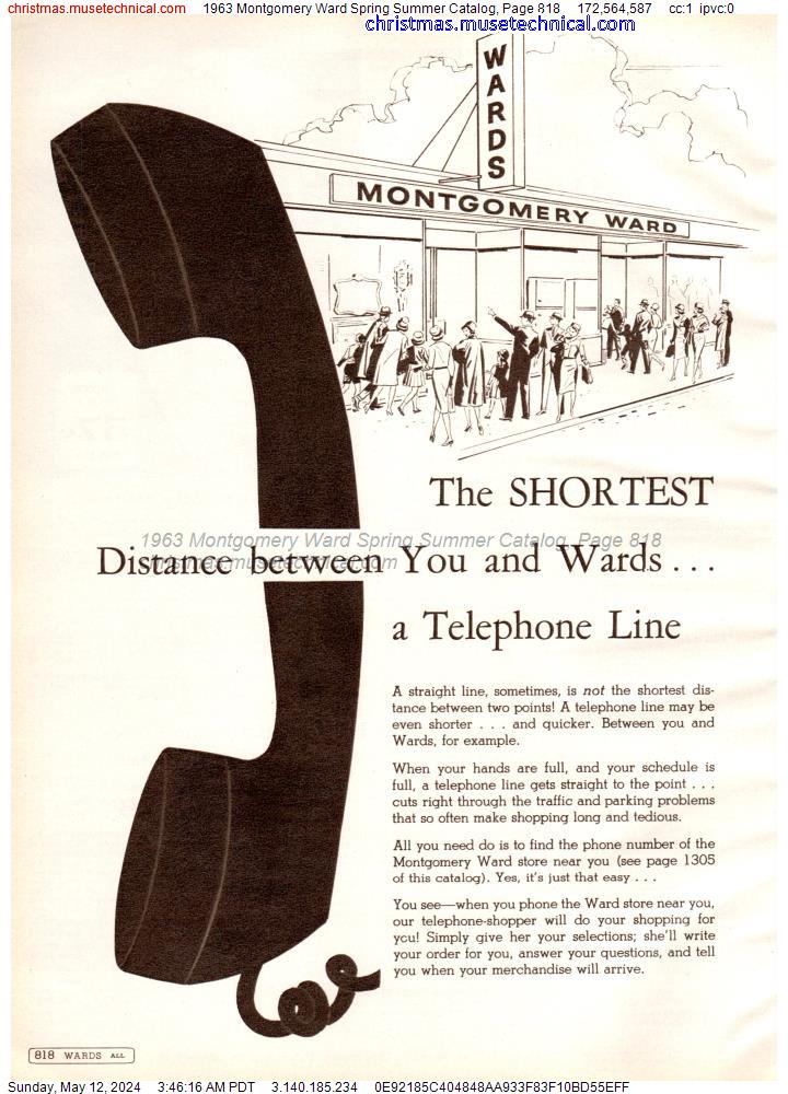 1963 Montgomery Ward Spring Summer Catalog, Page 818
