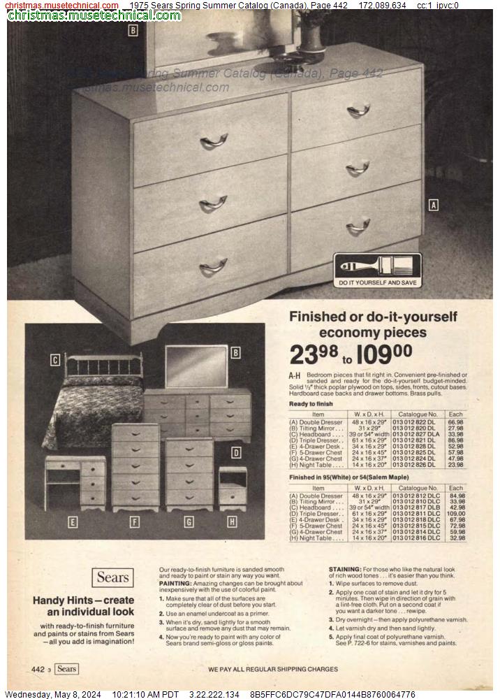 1975 Sears Spring Summer Catalog (Canada), Page 442