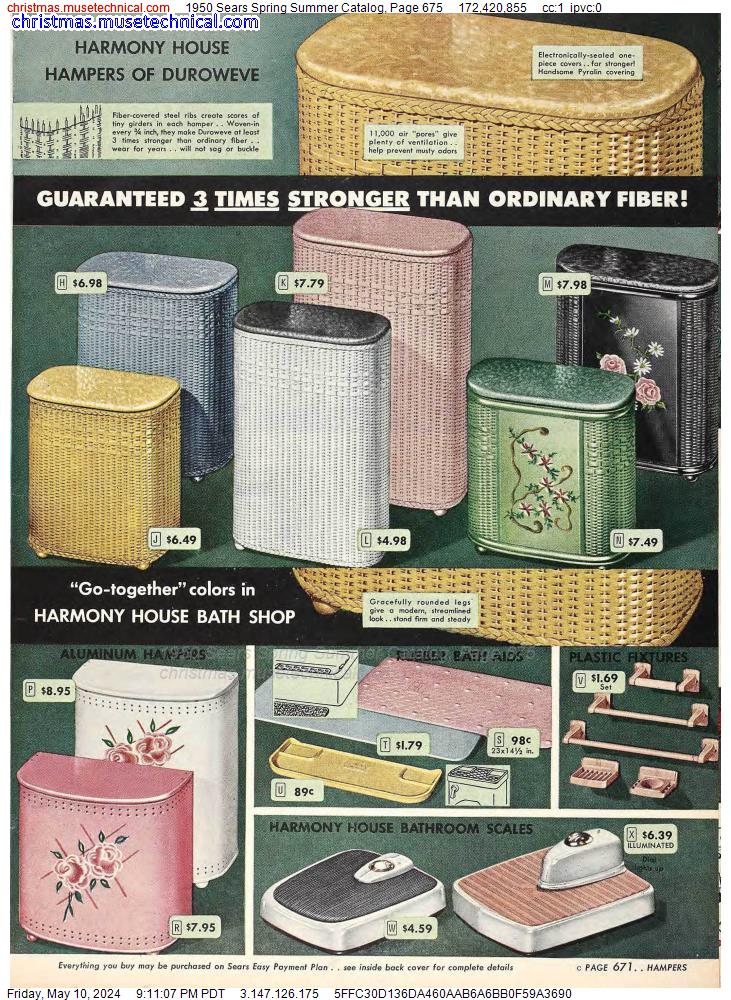 1950 Sears Spring Summer Catalog, Page 675