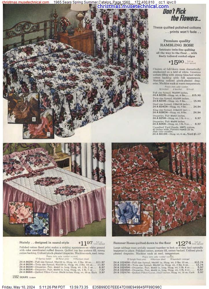 1965 Sears Spring Summer Catalog, Page 1560