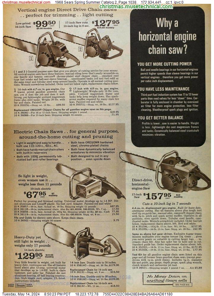 1968 Sears Spring Summer Catalog 2, Page 1038