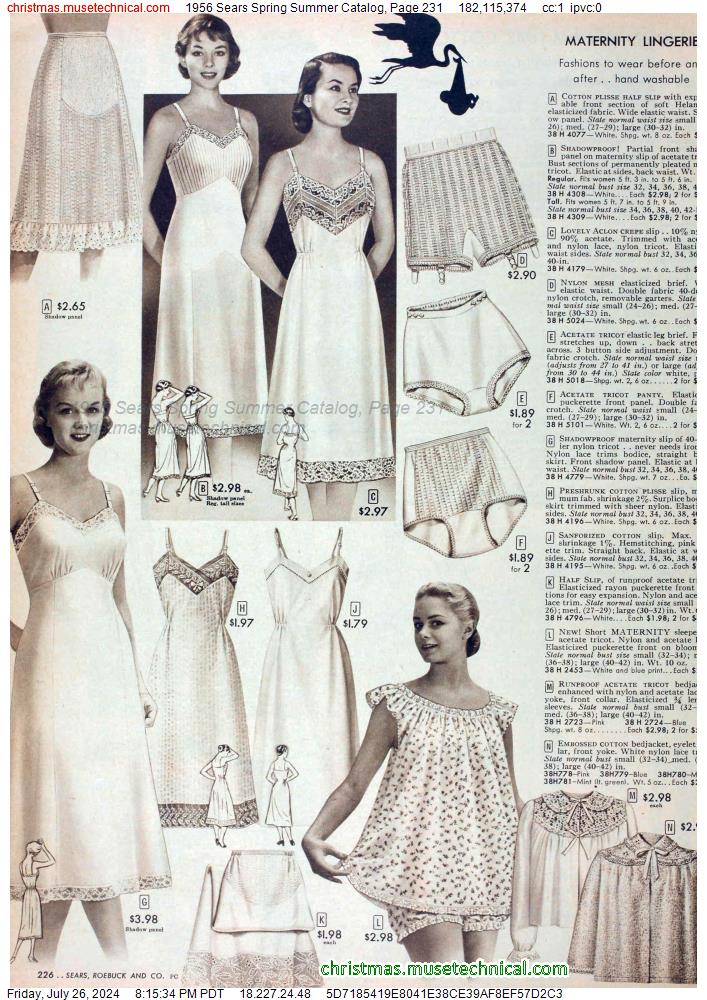 1956 Sears Spring Summer Catalog, Page 231
