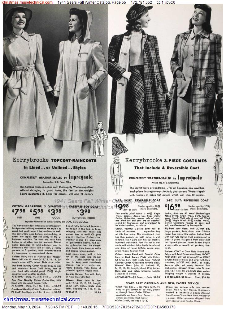 1941 Sears Fall Winter Catalog, Page 55