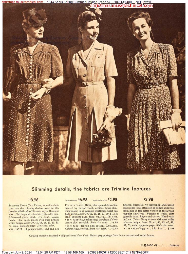 1944 Sears Spring Summer Catalog, Page 57