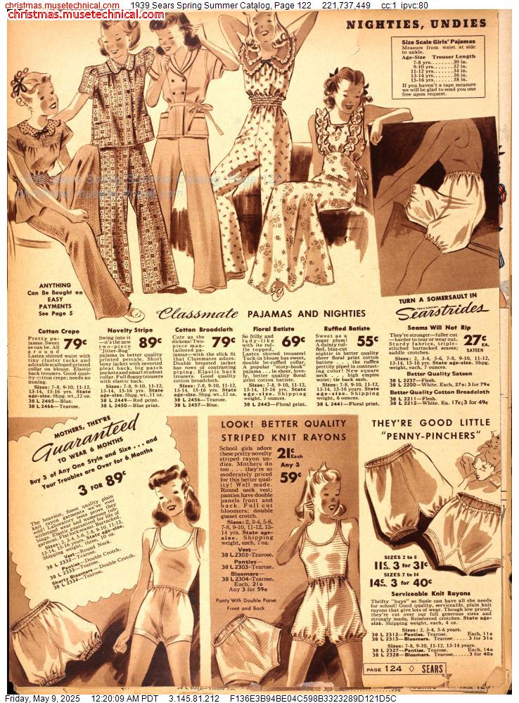 1939 Sears Spring Summer Catalog, Page 122