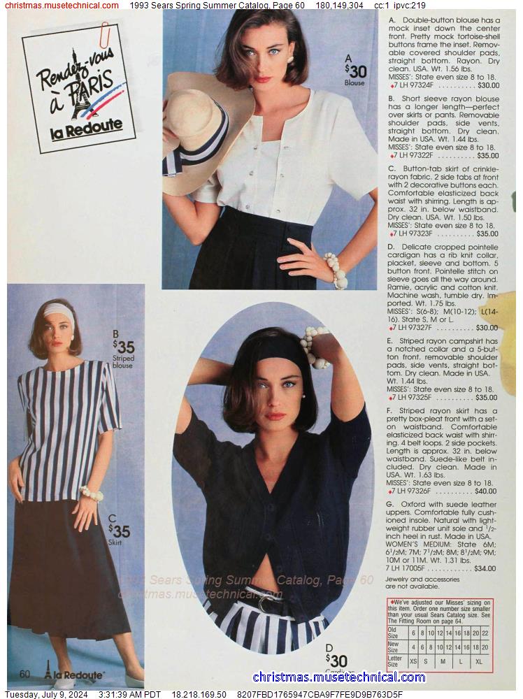 1993 Sears Spring Summer Catalog, Page 60