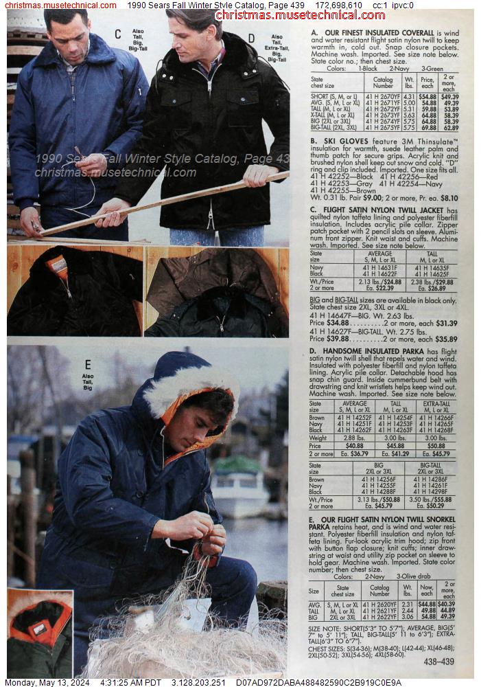 1990 Sears Fall Winter Style Catalog, Page 439