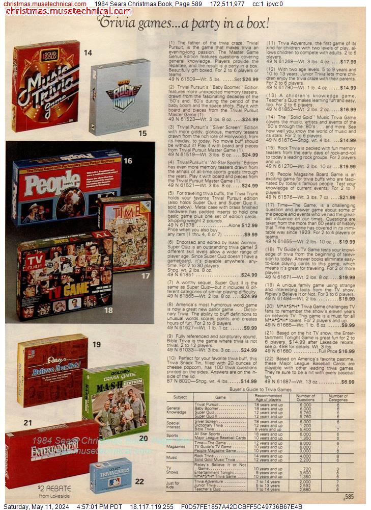 1984 Sears Christmas Book, Page 589