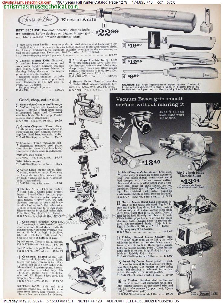 1967 Sears Fall Winter Catalog, Page 1279