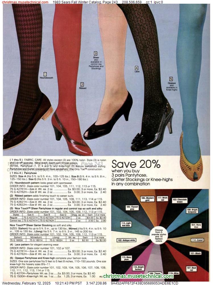 1983 Sears Fall Winter Catalog, Page 243