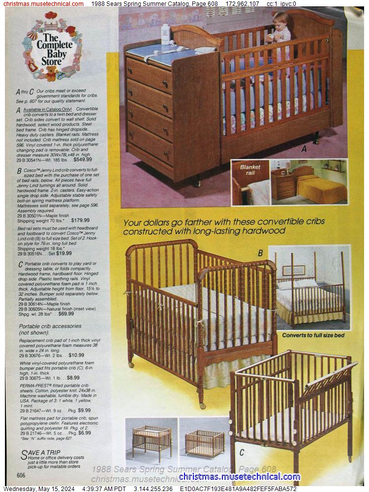 1988 Sears Spring Summer Catalog, Page 608