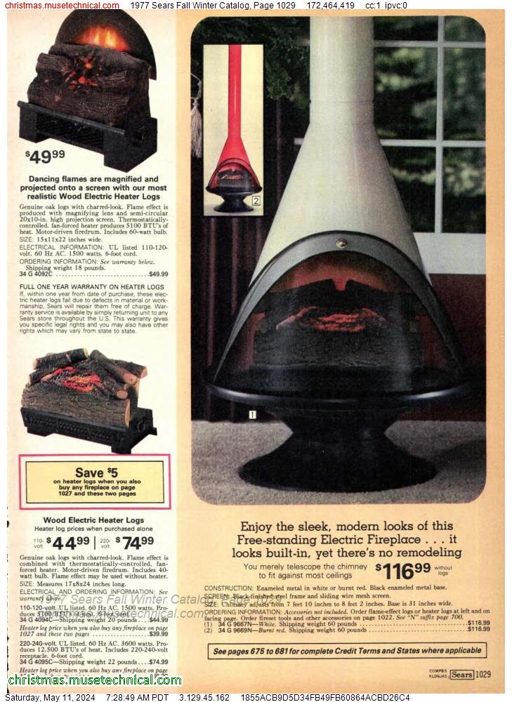 1977 Sears Fall Winter Catalog, Page 1029
