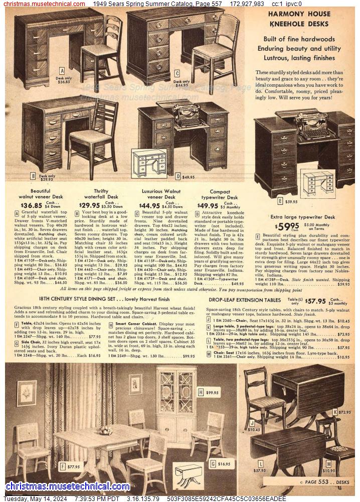 1949 Sears Spring Summer Catalog, Page 557