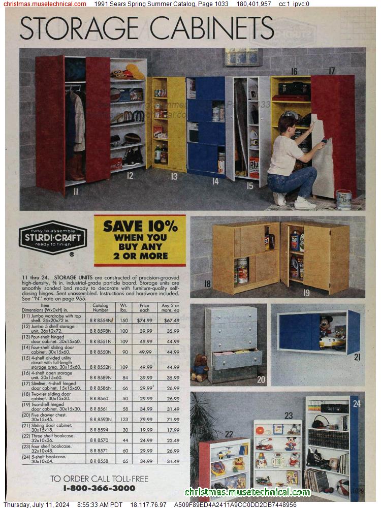 1991 Sears Spring Summer Catalog, Page 1033