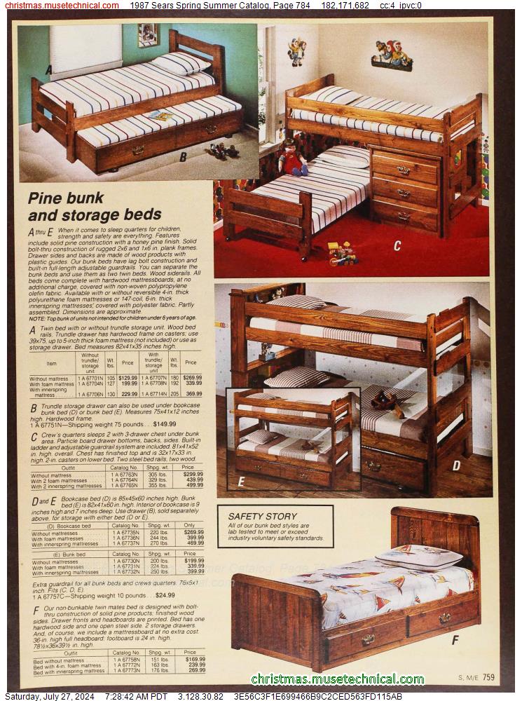 1987 Sears Spring Summer Catalog, Page 784