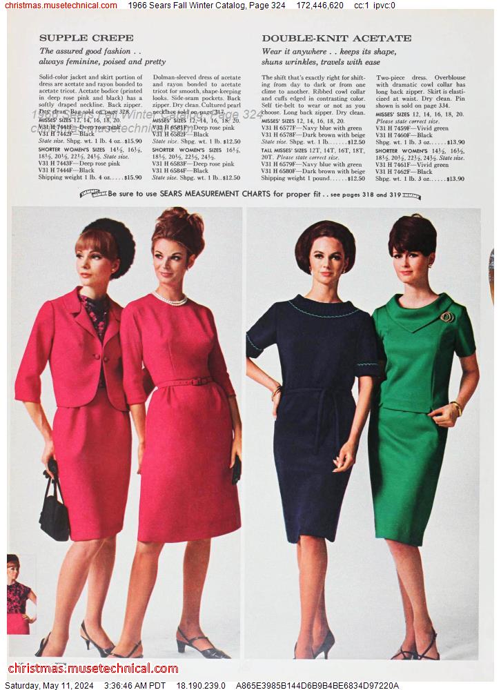 1966 Sears Fall Winter Catalog, Page 324