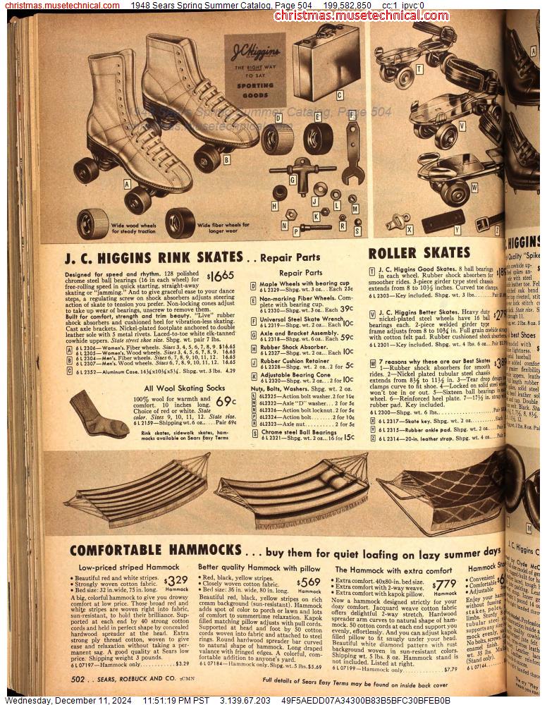 1948 Sears Spring Summer Catalog, Page 504