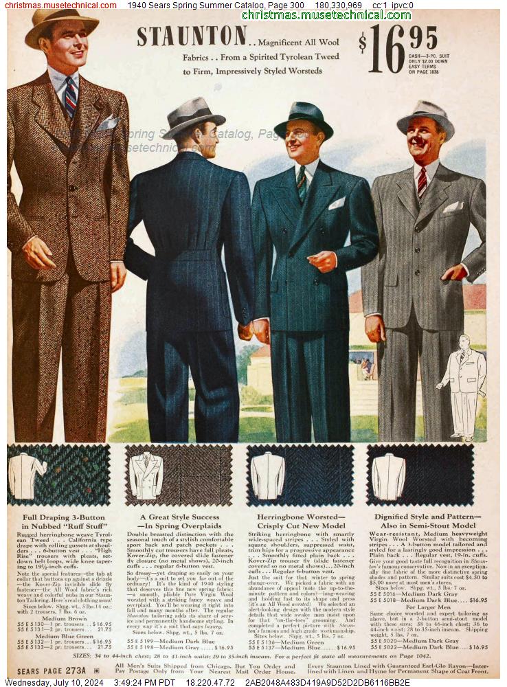 1940 Sears Spring Summer Catalog, Page 300