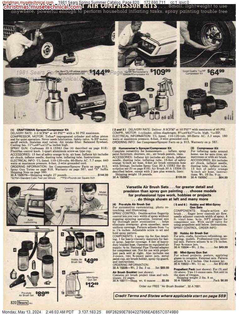 1981 Sears Spring Summer Catalog, Page 820