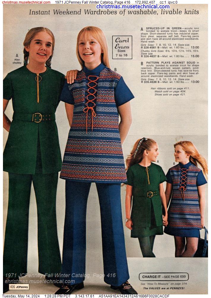 1971 JCPenney Fall Winter Catalog, Page 416