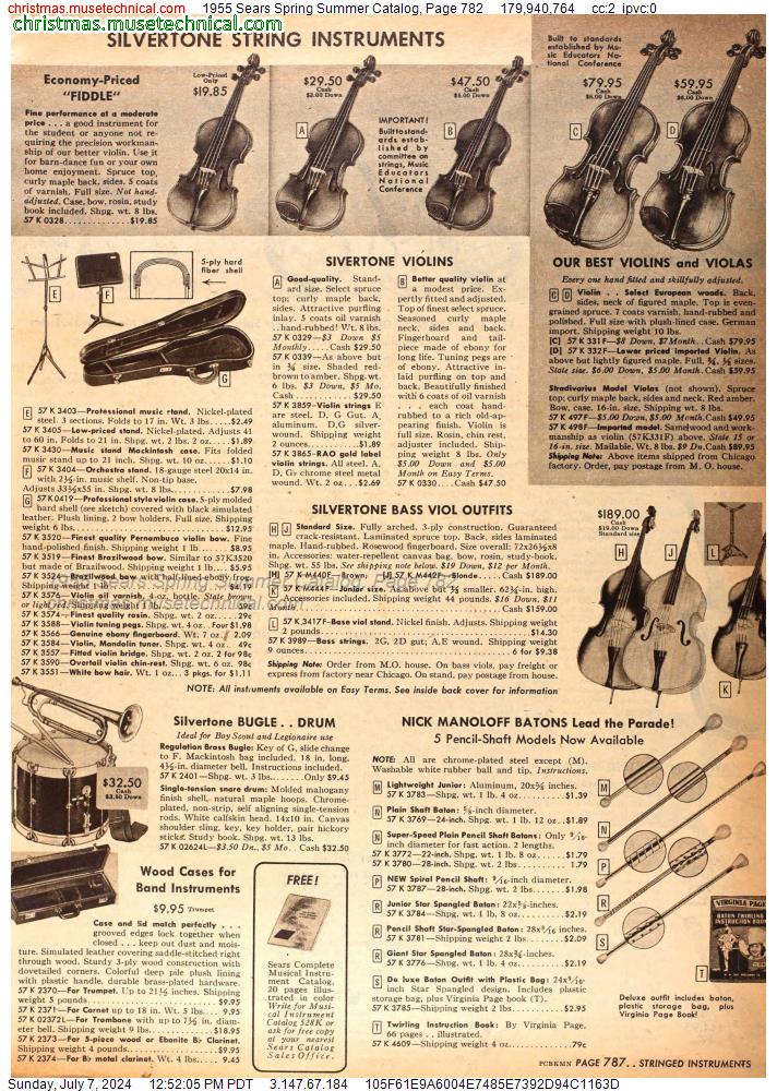 1955 Sears Spring Summer Catalog, Page 782