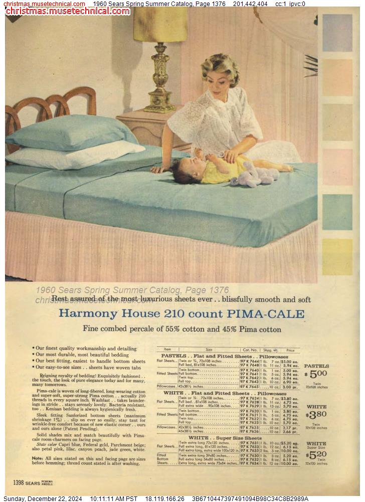 1960 Sears Spring Summer Catalog, Page 1376