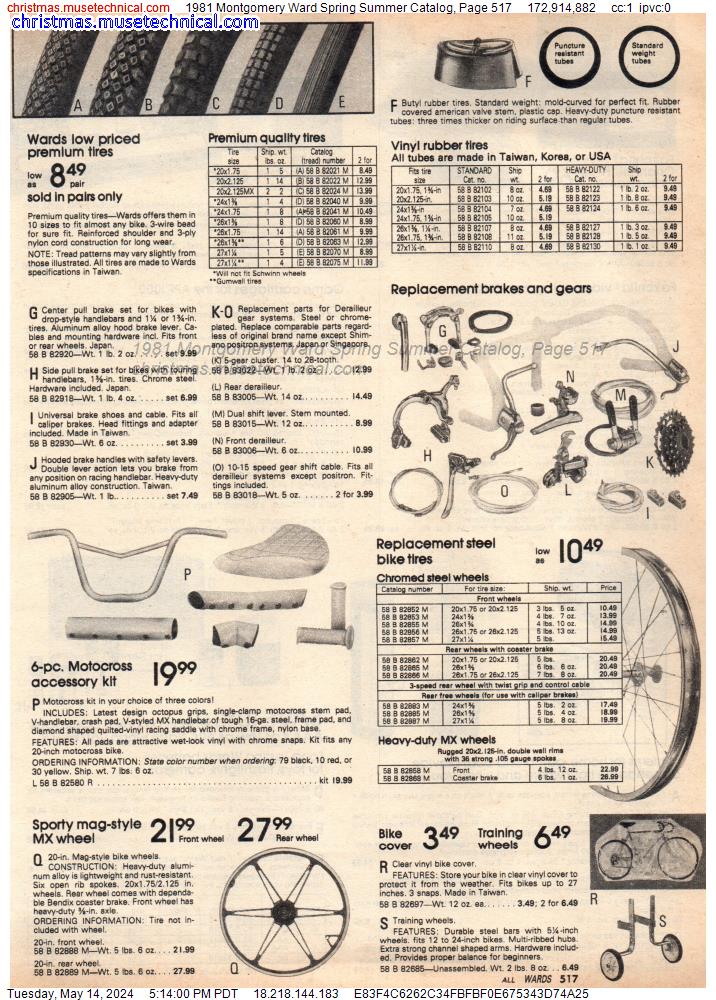 1981 Montgomery Ward Spring Summer Catalog, Page 517