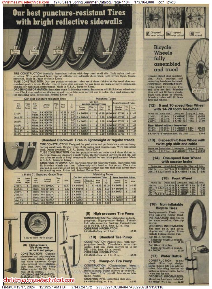1976 Sears Spring Summer Catalog, Page 1104