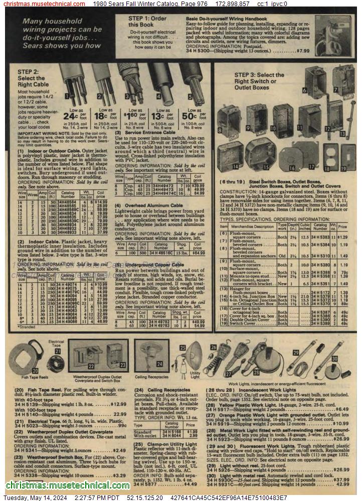 1980 Sears Fall Winter Catalog, Page 976