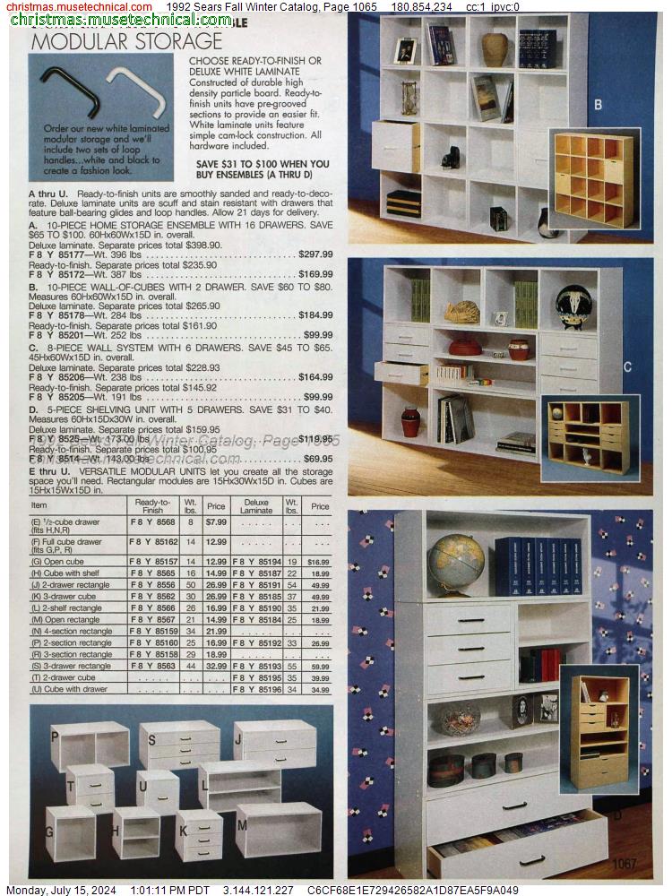 1992 Sears Fall Winter Catalog, Page 1065