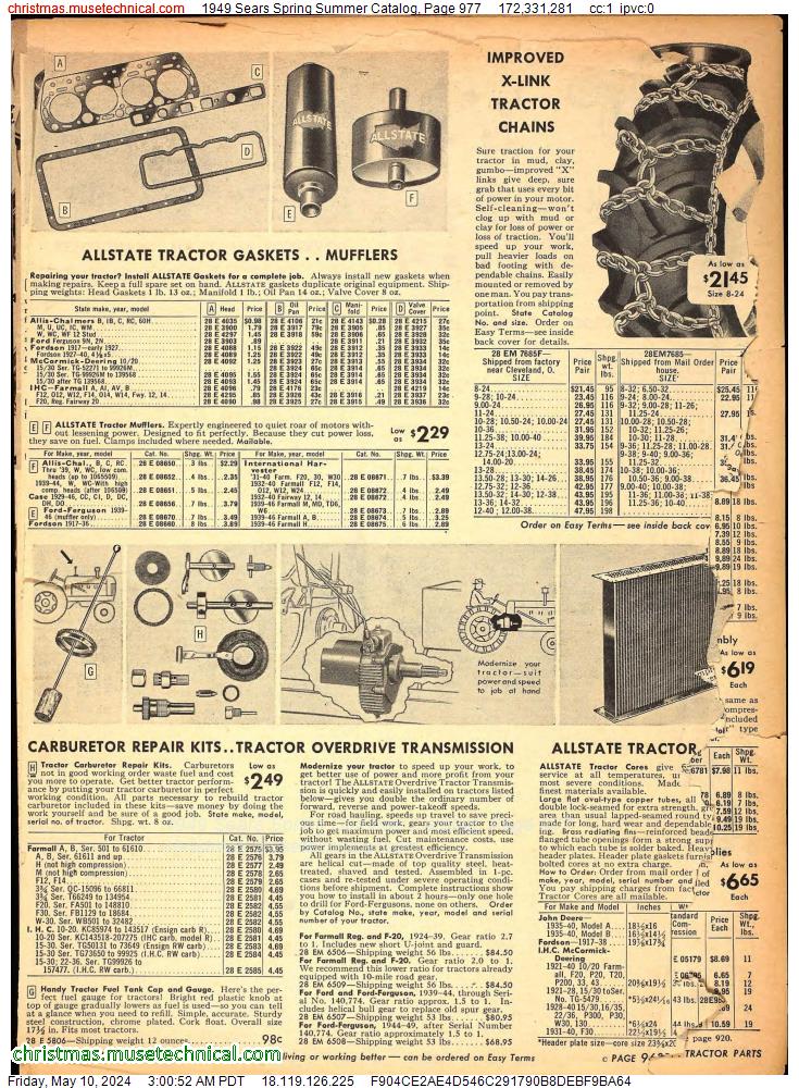1949 Sears Spring Summer Catalog, Page 977