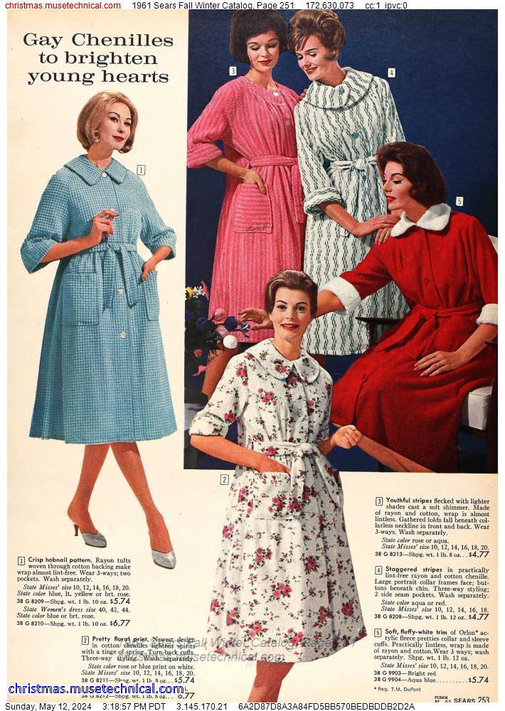 1961 Sears Fall Winter Catalog, Page 251