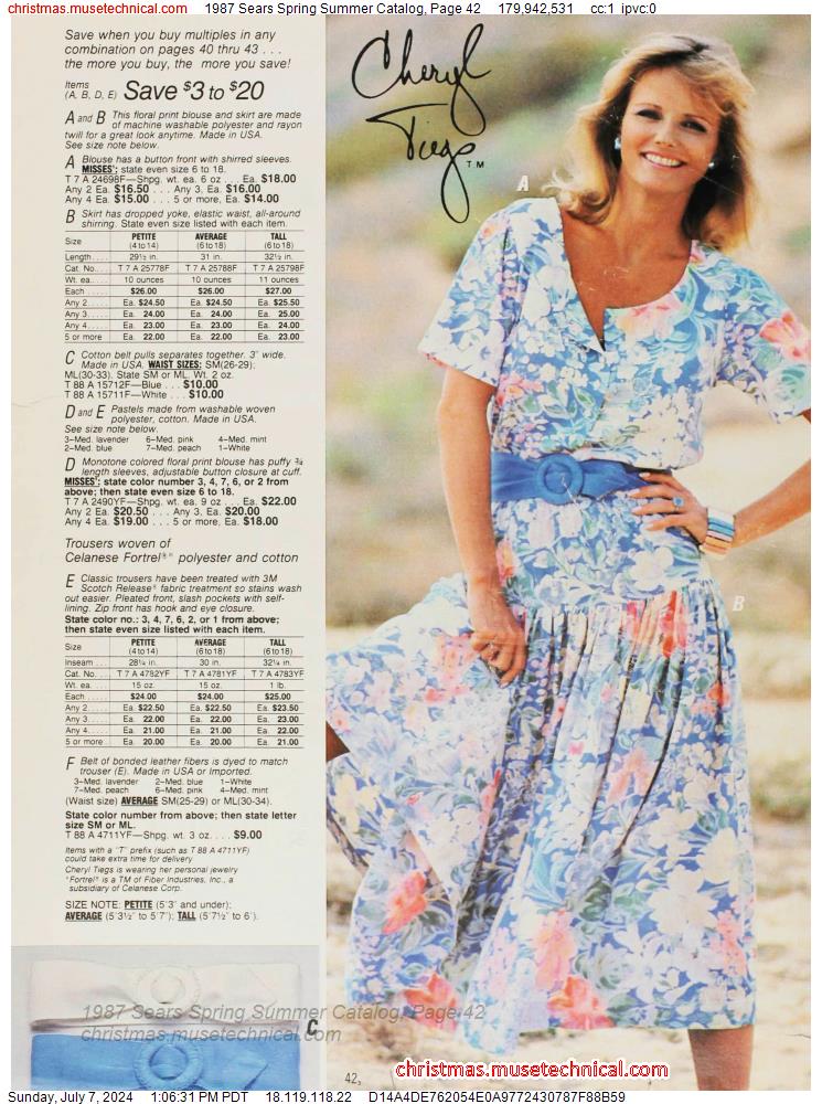 1987 Sears Spring Summer Catalog, Page 42