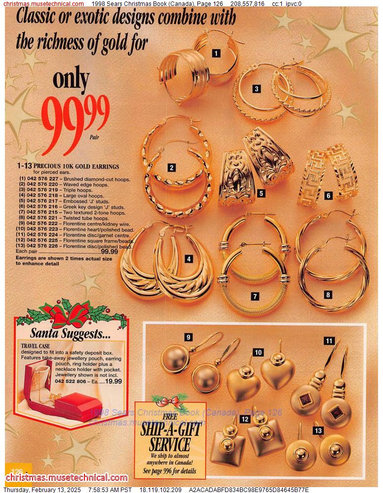 1998 Sears Christmas Book (Canada), Page 126