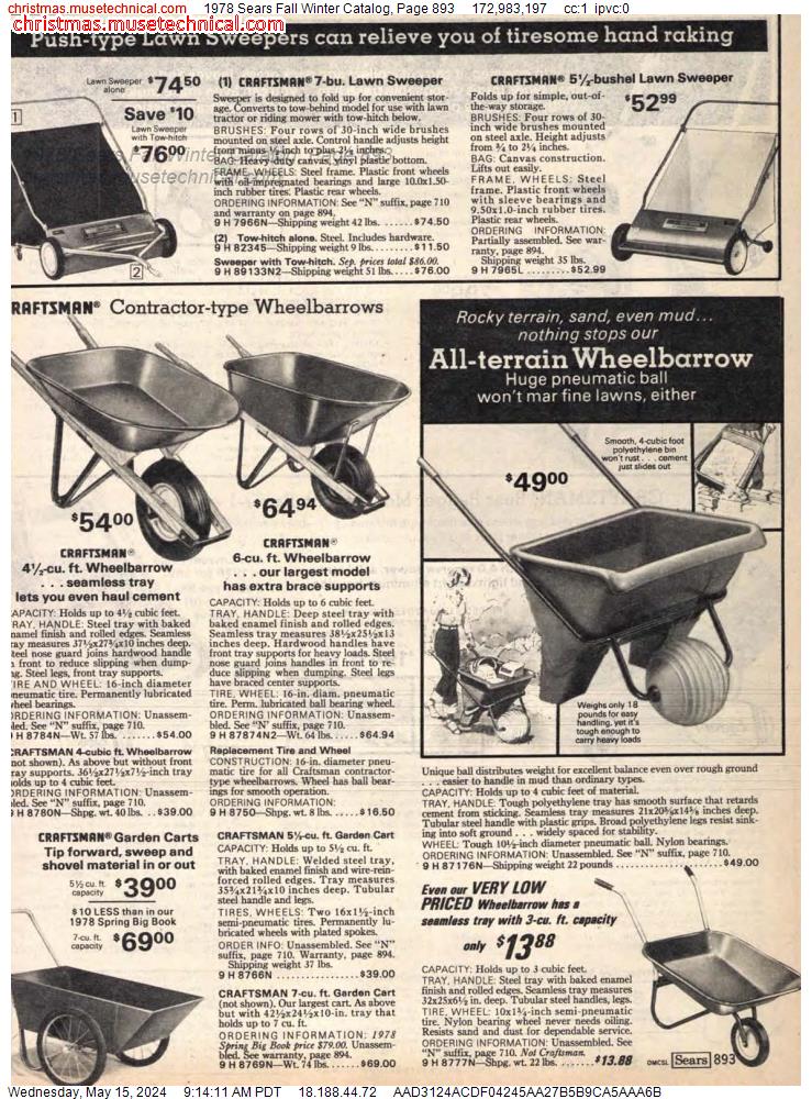 1978 Sears Fall Winter Catalog, Page 893