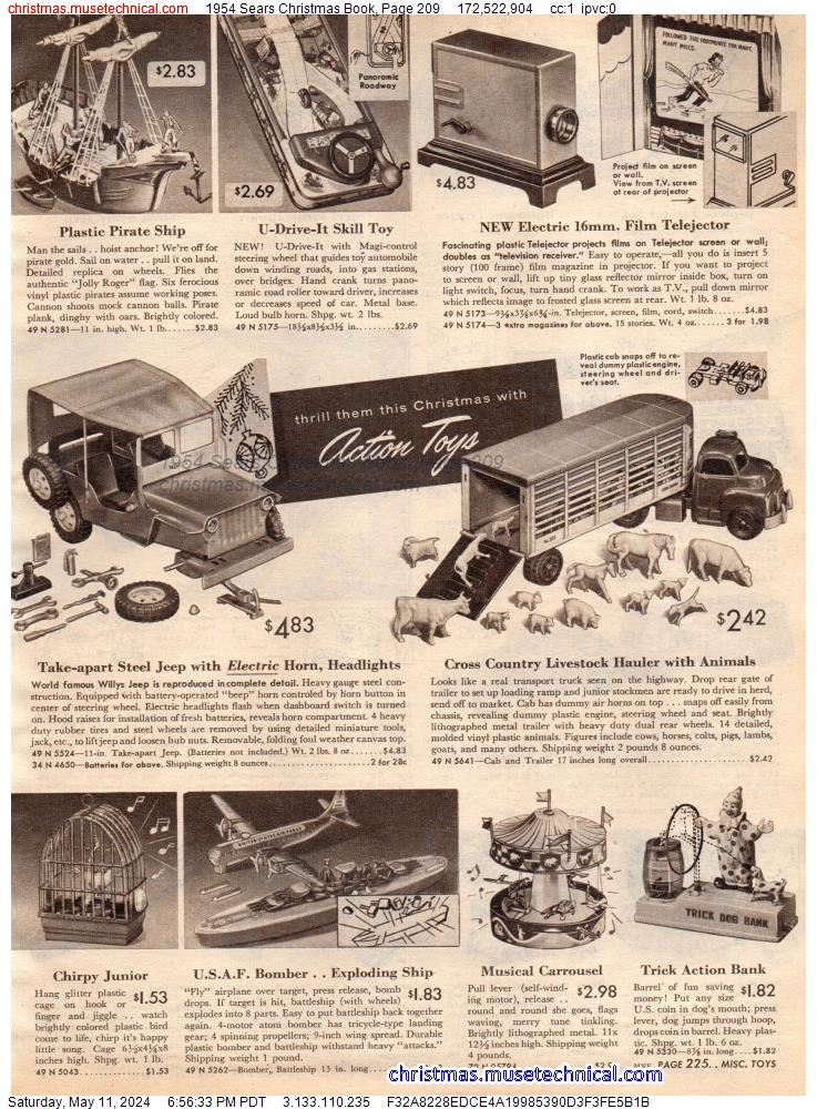 1954 Sears Christmas Book, Page 209