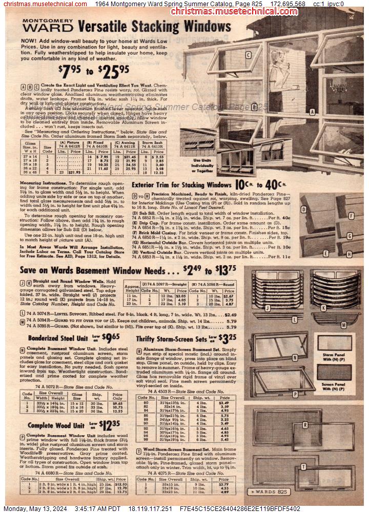 1964 Montgomery Ward Spring Summer Catalog, Page 825