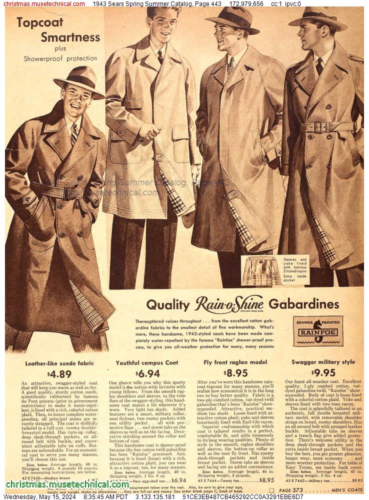 1943 Sears Spring Summer Catalog, Page 443